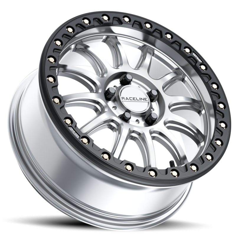 Raceline A14SB Alpha 15x7in /  BP / 25mm Offset / 68mm Bore - Hyper Silver w/Black Ring-thumbmail-5