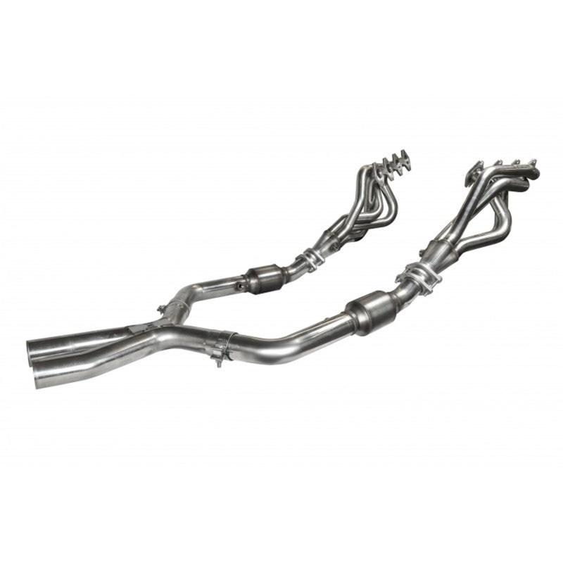 Kooks 05-10 Ford Mustang GT Manual 1 5/8in x 2 1/2in SS Long Tube Headers and OEM Catted SS X Pipe-thumbmail-2