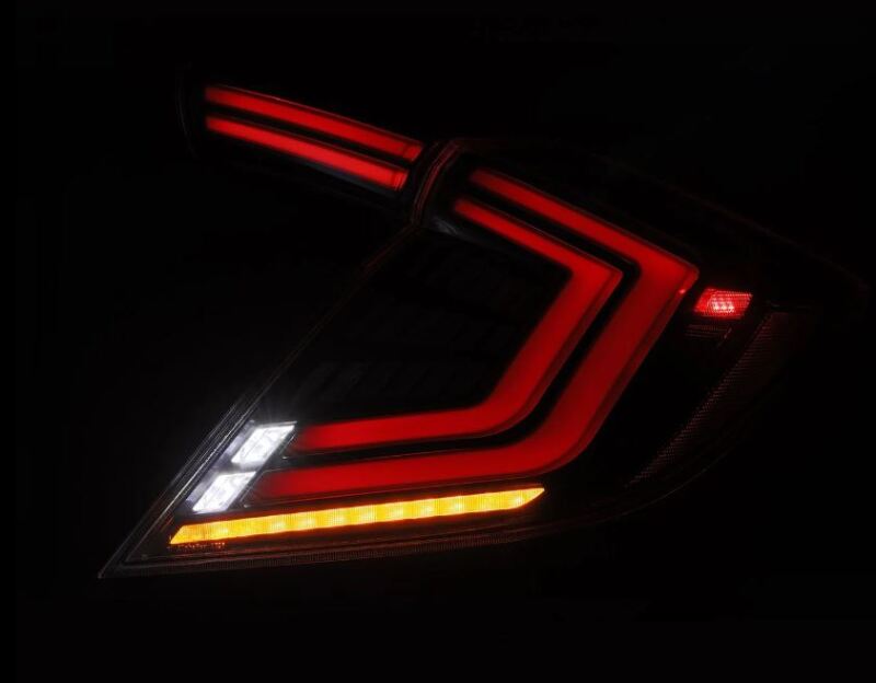 AlphaRex 16-21 Honda Civic Hatchback / Type-R FK8 Nova-Series LED Tail Lights (Pair) - Black-thumbmail-4