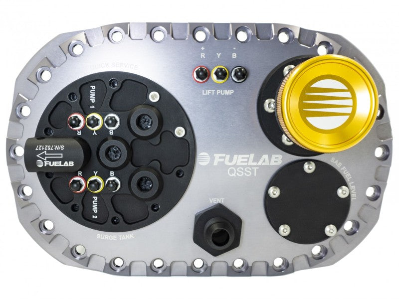Fuelab Quick Service Surge Tank w/Bosch Lift Pump & Dual 500LPH Brushed Pumps w/Controller -Titanium-thumbmail-2