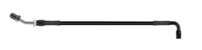 Goodridge 74in Universal Clutch Line w/Black Zinc Fittings & Black Hose - 90Deg Banjo w/AN3 Fitting-thumbmail-1