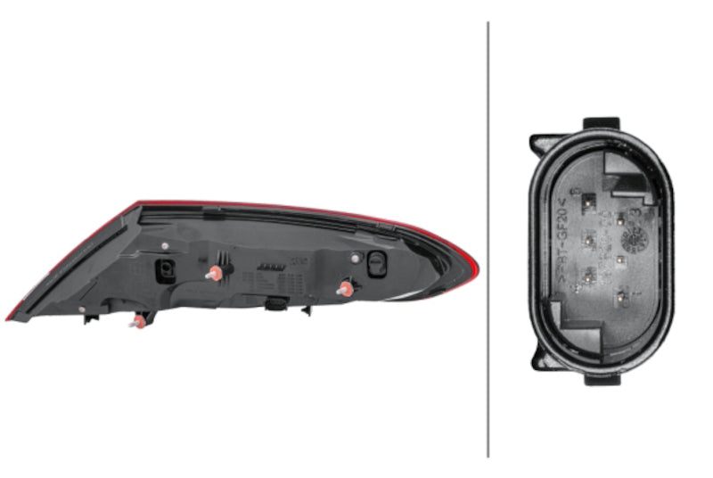 Hella 2019-2020 Mercedes-Benz C300 Left Outer Tail Light-thumbmail-2