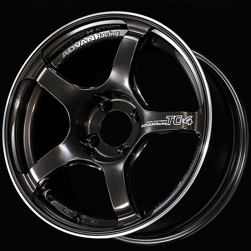 Advan TC4 16x7.5 / +35 Offset / 4x100 / 63mm Bore / Black Gunmetallic and Ring-thumbmail-1