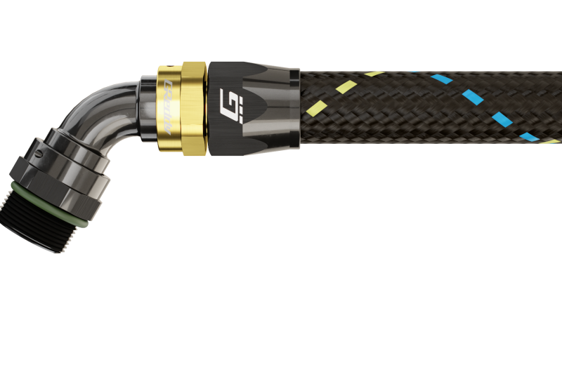 GReddy AN12 60 DEGREE ORB MALE BLACK/GOLD ANODIZED-thumbmail-1