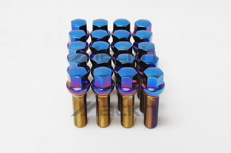 Wheel Mate Mevius 17 Hex 14x1.25 40mm Cone 60 Deg Tap Blue Neon Lug Bolt - Set of 20-thumbmail-1