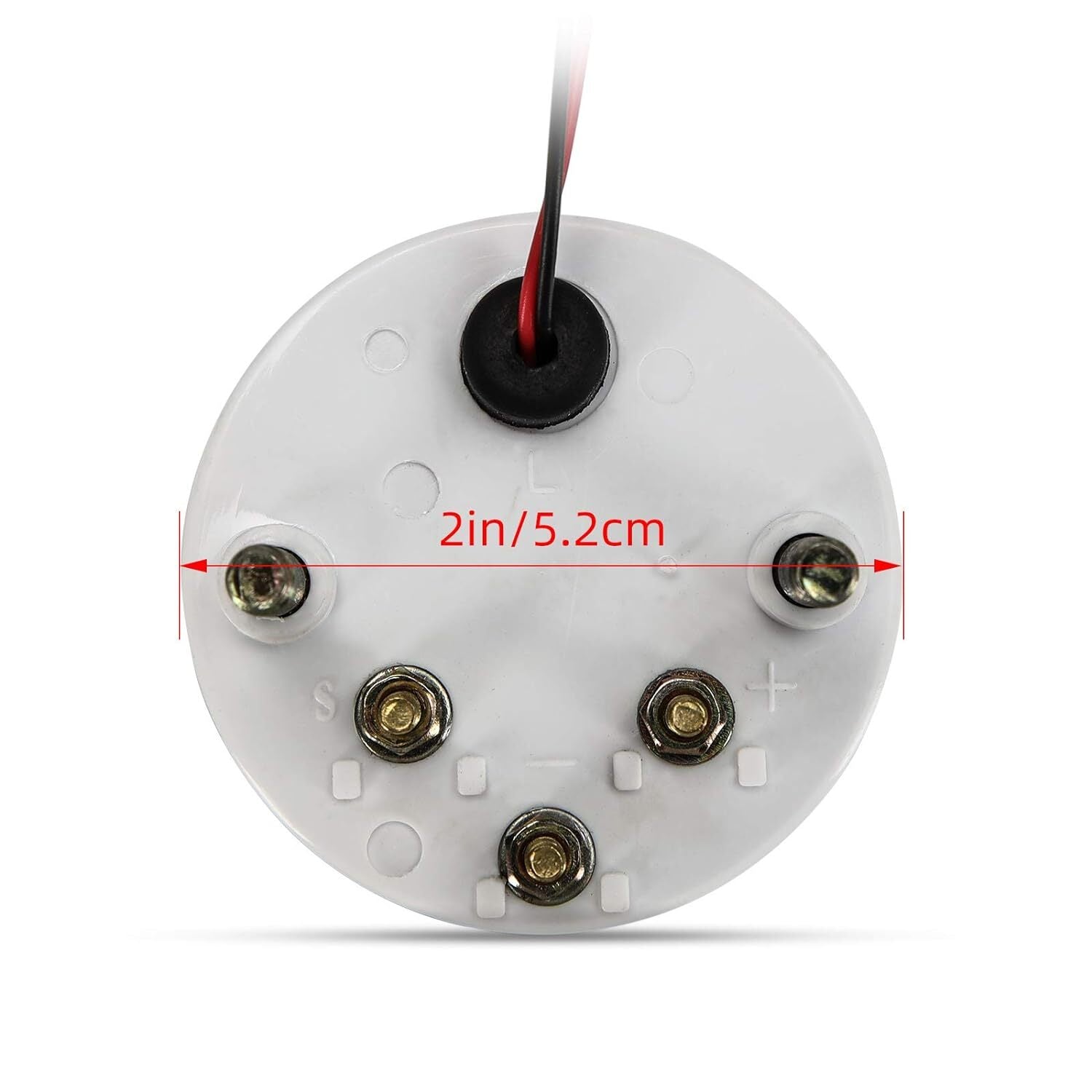 2-1/16" Electrical Fuel level Gauge Clear Lens White LED-thumbmail-3
