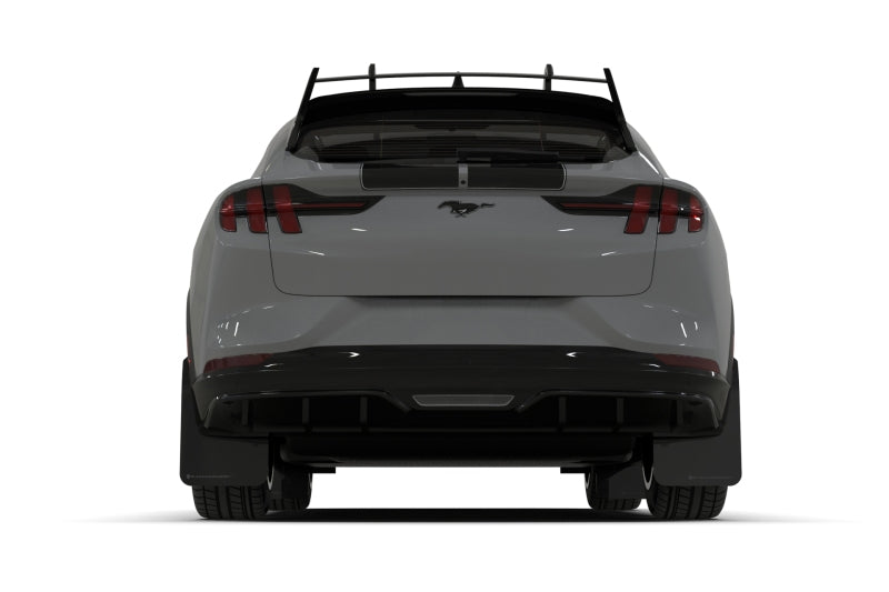 Rally Armor 2021-24 Ford Mach-E Rally Edition Black UR Mud Flap Metallic Black Logo-thumbmail-4
