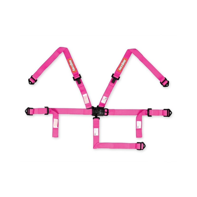 RaceQuip Pink JR. L & L 5pt Harness