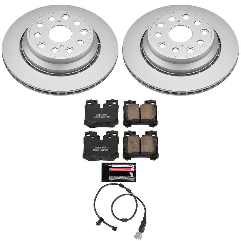 Power Stop 07-09 Lexus LS460 Rear Z23 Coated Brake Kit-thumbmail-1