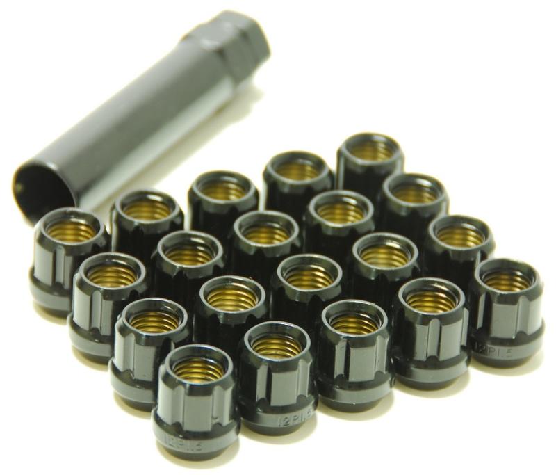 Wheel Mate Muteki Open End Lug Nuts - Deep Black 12x1.25-thumbmail-2