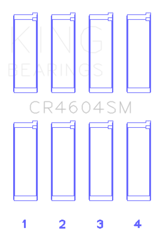 King Engine Bearings Ford 2.3L Duratec Mazda L3-Vdt Mzr Turbo (Size +0.75mm) Conrod Bearing Set-thumbmail-2