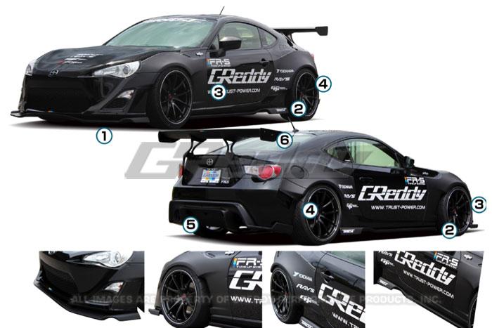 GReddy 13+ Scion FR-S Full Greddy X Rocket Bunny 86 Wide Body Aero Kit w/ GT Wing-thumbmail-2