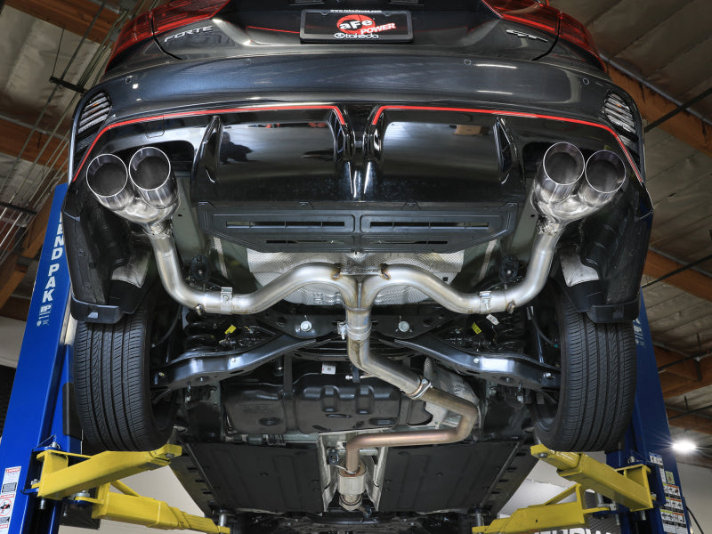 aFe 22-24 Kia Forte GT 1.6L 3in-2.5in 304 Stainless Steel Axle-Back Exhaust w/ Polished Tips-thumbmail-2