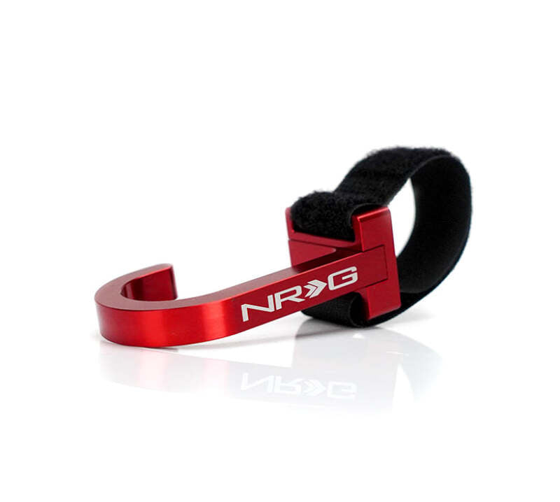NRG Steering Wheel Hook CNC Aluminum w/ Laser Logo - Red-thumbmail-2