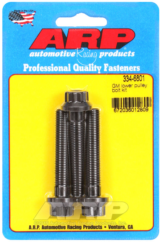 ARP GM Small Block / Big Block 3 Bolt 12pt Lower Pulley Bolt Kit-thumbmail-1