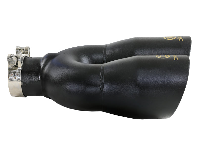 aFe Takeda 2.5in 304 Stainless Steel Clamp-on Exhaust Tip Driver Side 2.5in Inlet 4inDual-Black-thumbmail-4