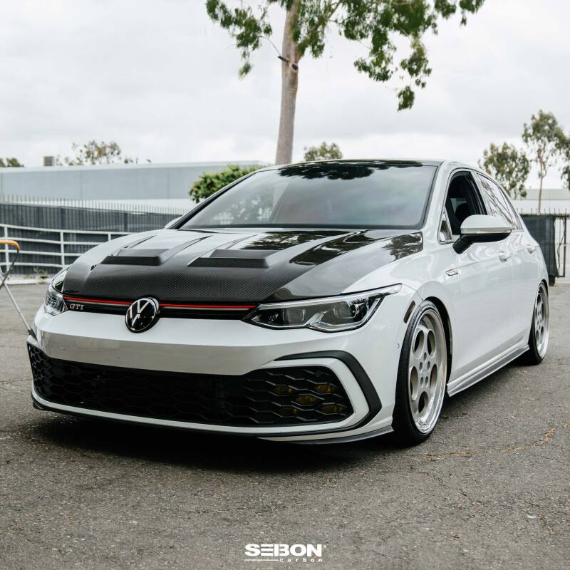 Seibon 2022-2023 Volkswagen Golf GTI/R DV-Style Carbon Fiber Hood-thumbmail-5