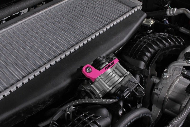 Perrin 2022+ Subaru WRX/19-23 Ascent/Legacy/Outback Top Mount Intercooler Bracket - Hyper Pink-thumbmail-3
