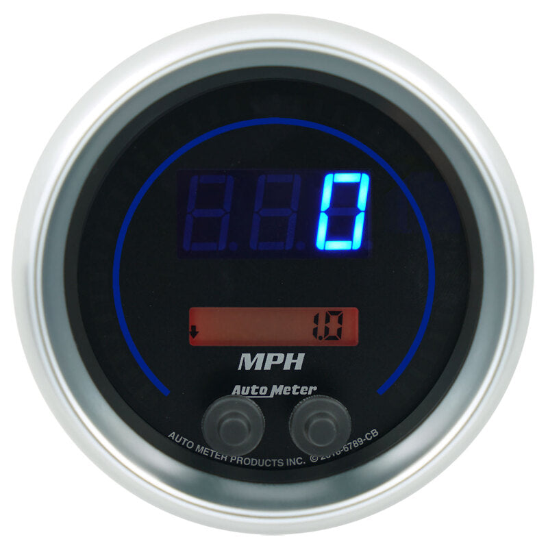 Autometer 85.7mm Black Switchable 260 MPH / 260 KM/H Speedometer Cobalt Elite Digital Gauge-thumbmail-2