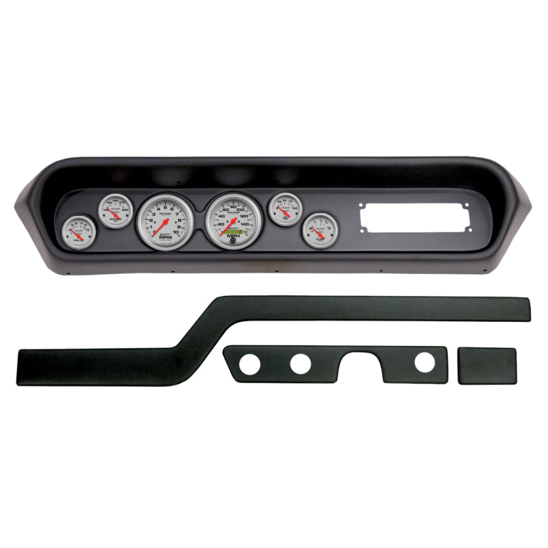 Autometer 64-65 Pontiac GTO/Lemans 6 Gauge Direct Fit Dash Kit 3-3/8in x2 / 2-1/16in x4 - Ultra-Lite-thumbmail-1