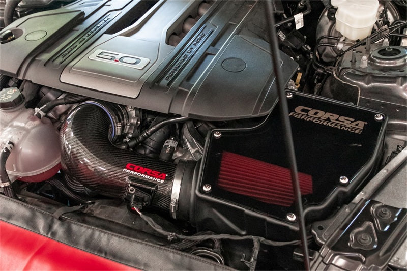 Corsa 18-22 Ford Mustang GT 5.0L V8 Carbon Fiber Air Intake w/ DryTech 3D No Oil-thumbmail-2