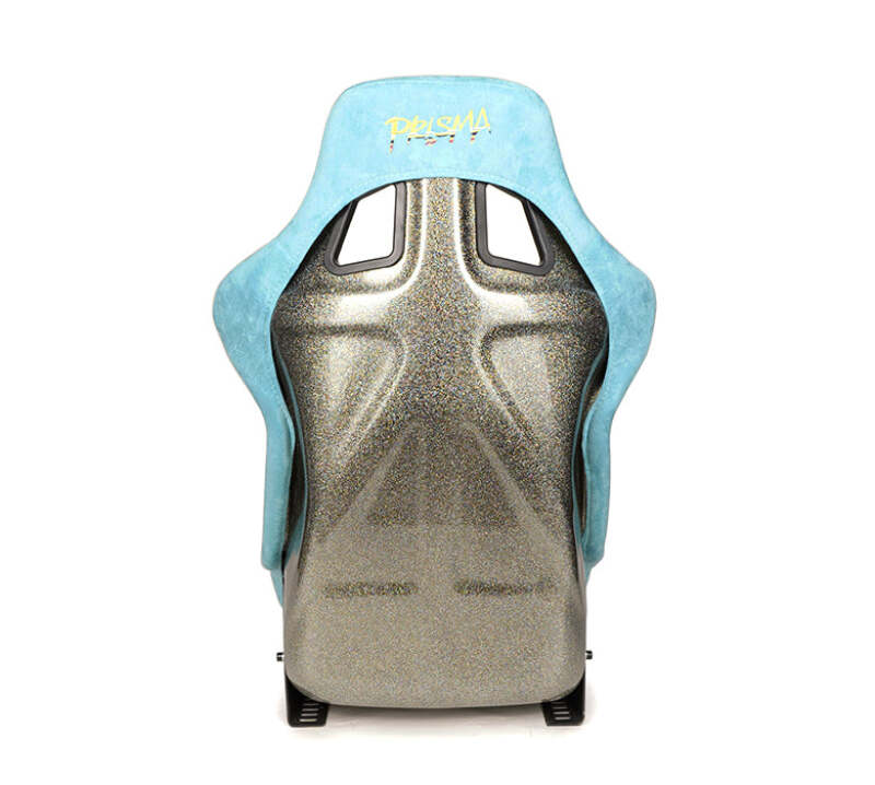 NRG FRP Bucket Seat ULTRA Edition W/ Grey Pearlized Back / Teal Microfiber Material - Large-thumbmail-4