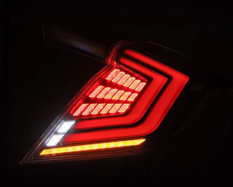 AlphaRex 16-21 Honda Civic Hatchback / Type-R FK8 Nova-Series LED Tail Lights (Pair) - Black-thumbmail-5