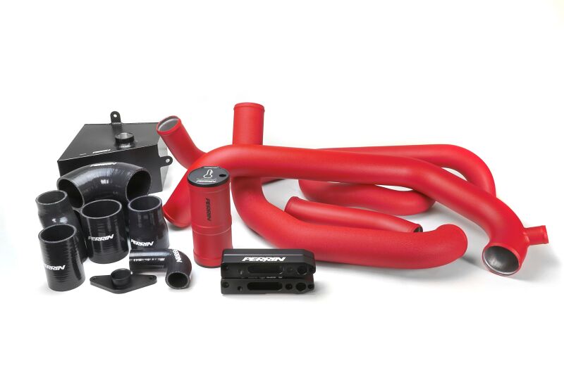 PERRIN 15-21 Subaru STI Front Mount Intercooler Boost Tube Kit - Red-thumbmail-3