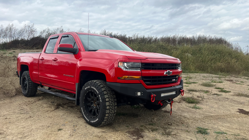Fishbone Offroad 07-18 Chevrolet Silverado 1500/2500/3500 Double Cab Oval Side Steps -Black Textured-thumbmail-7
