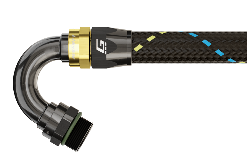 GReddy AN06 150 DEGREE ORB MALE BLACK/GOLD ANODIZED-thumbmail-1
