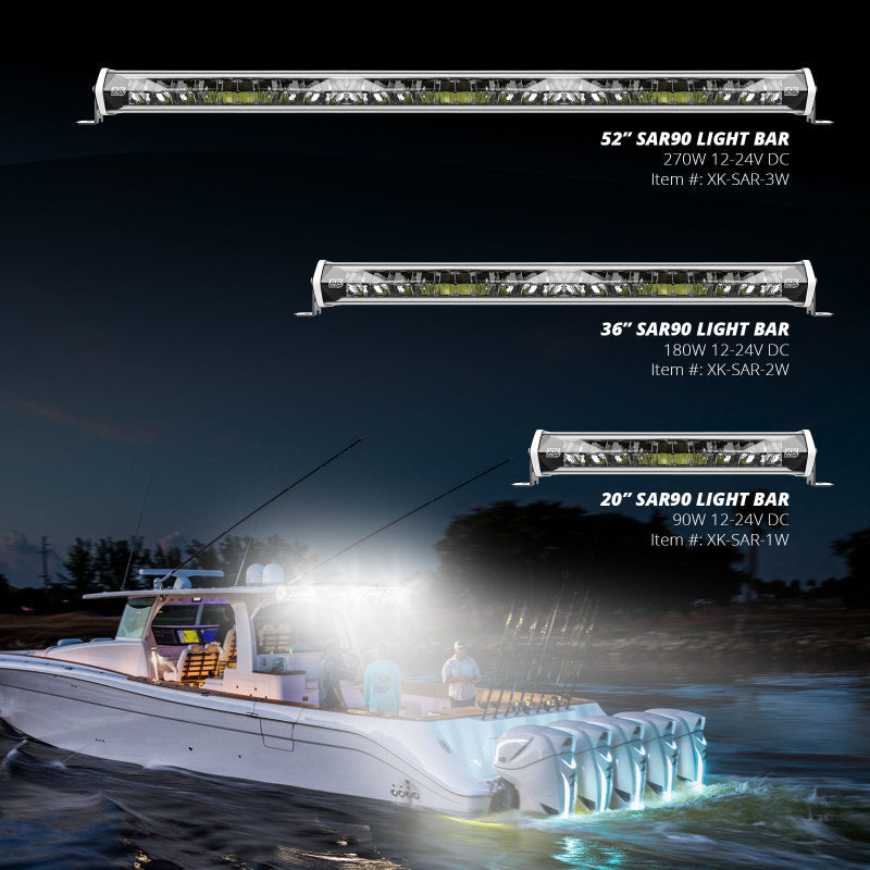 XK Glow SAR360 Light Bar Kit Emergency Search and Rescue Light System White (2)52In (2)20In-thumbmail-1