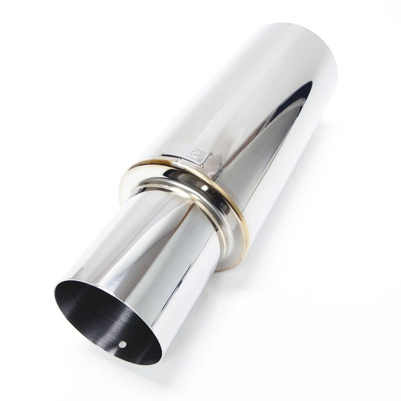 BLOX Racing 63.5mm N1 304 SS Universal Exhaust Muffler w/ Straight Tip-thumbmail-3