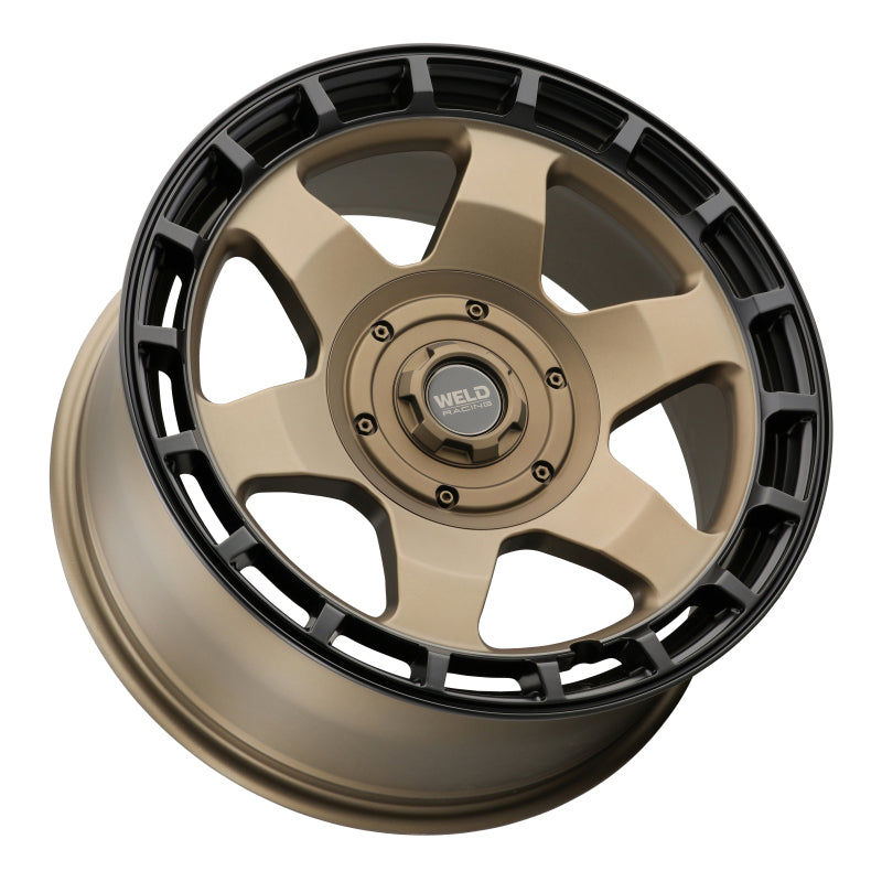 Weld Off-Road Ridge 20x9 - 8x170 BP - ET0 - 125.1mm CB - Satin Bronze Wheel (Black Ring)-thumbmail-2
