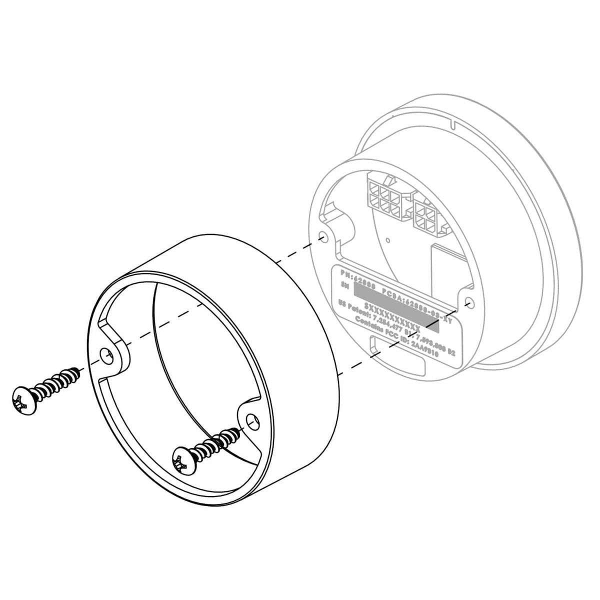 Banks 66716 iDash Pro mounting sleeve line drawing