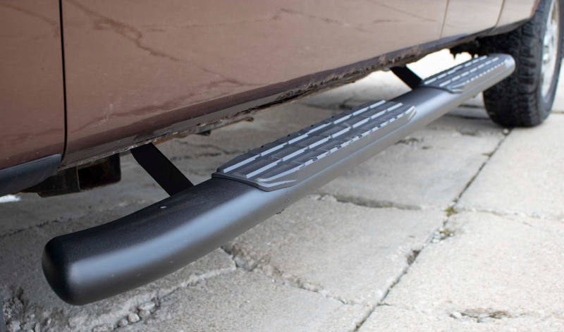 Fishbone Offroad 09-14 Ford F150 Extended Super Cab Oval Side Steps - Black Textured-thumbmail-5
