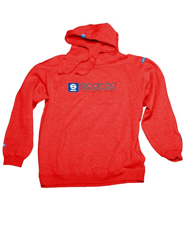 Sparco Sweatshirt Hooded WWW Red MED-thumbmail-1