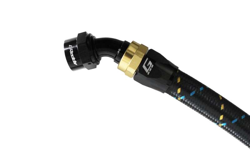 GReddy AN08 45 DEGREE HOSE END SWIVEL BLACK/GOLD ANODIZED-thumbmail-1