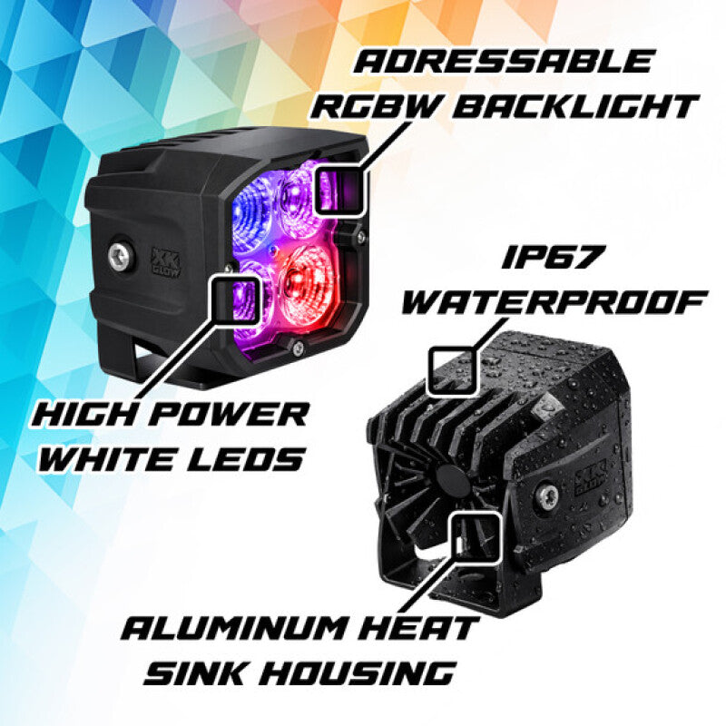 XKGlow RGBW Addressable Cube Light Kit - Fog Beam-thumbmail-4