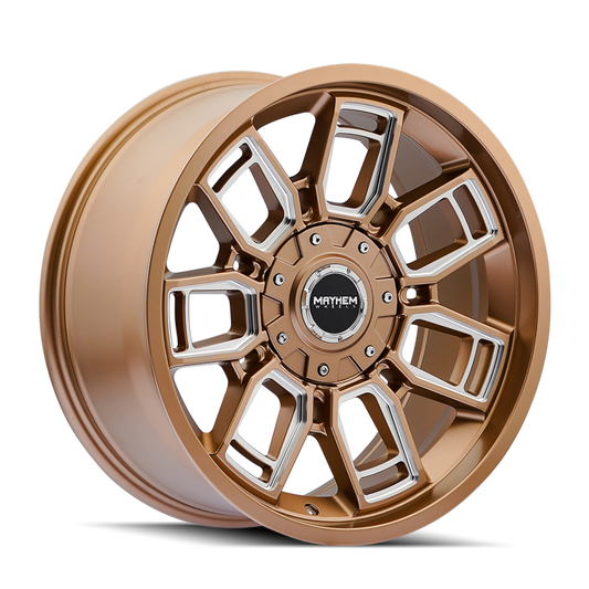 Mayhem 8118 Ordiance 20x9 / 6x135/139.7 BP / 106.1mm Hub Matte Bronze Wheel w/ Milled Spokes