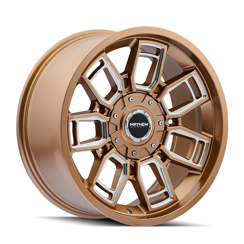 Mayhem 8118 Ordiance 20x9 / 6x135/139.7 BP / 106.1mm Hub Matte Bronze Wheel w/ Milled Spokes-thumbmail-1