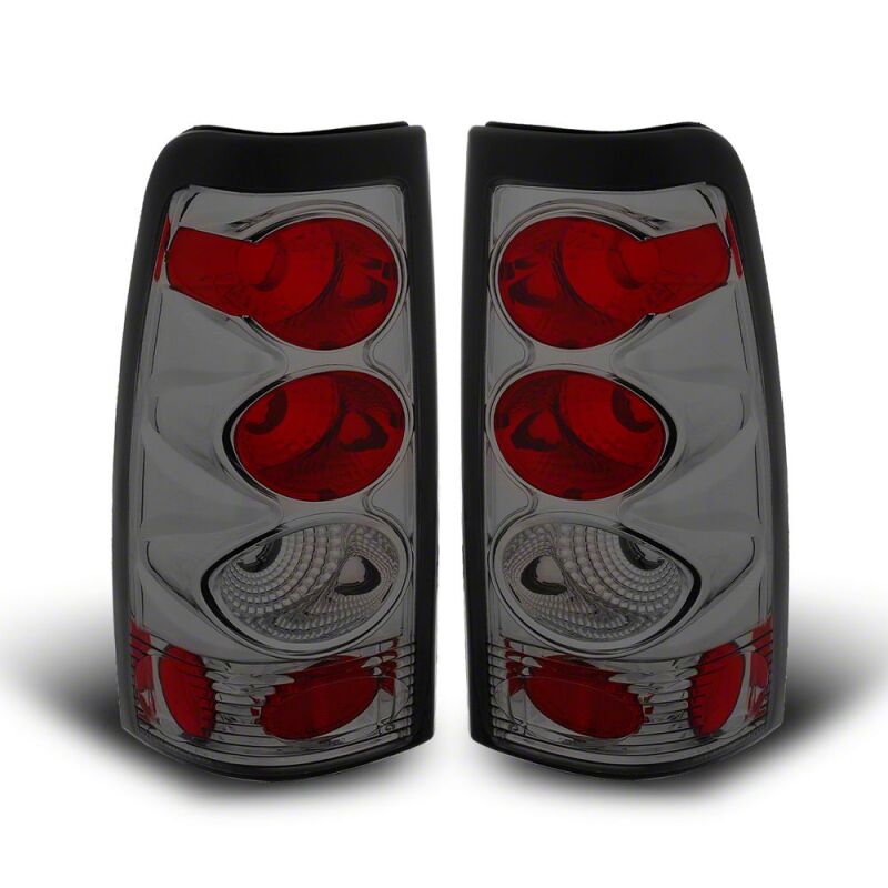 Raxiom 99-02 Chevrolet Silverado 1500 Fleetside Axial Series Tail Lights- Black- Smoked Lens-thumbmail-1