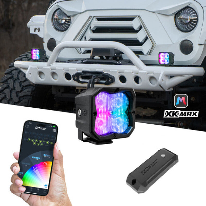 XKGlow RGBW Addressable Cube Light Kit - Driving Beam-thumbmail-5