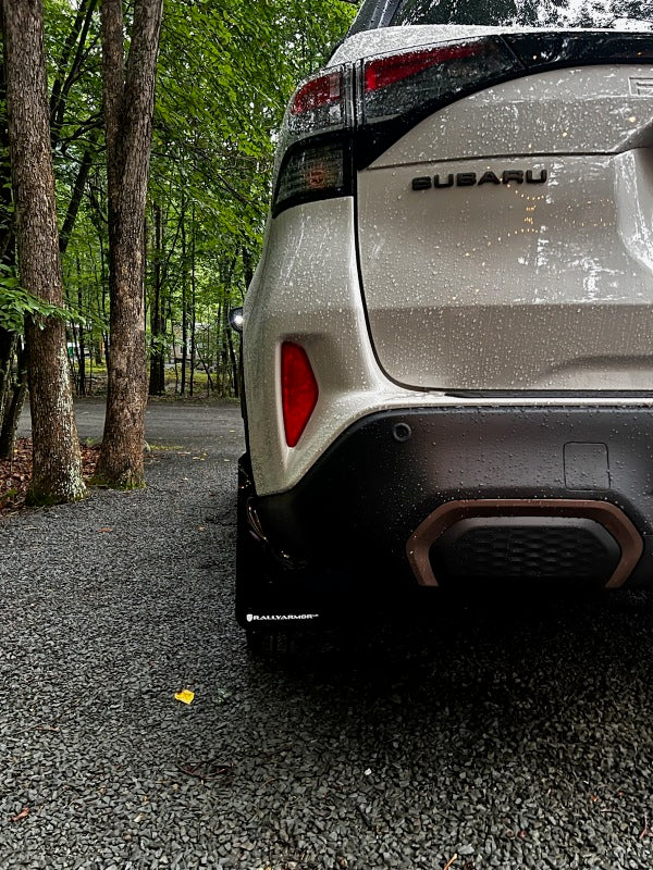 Rally Armor 2025 Subaru Forester Black UR Mud Flap w/Metallic Black Logo-thumbmail-5