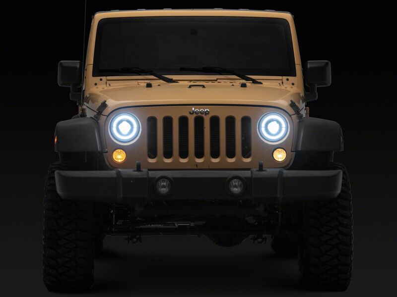 Raxiom 18-26 Jeep Wrangler JL/ 20-26 Gladiator JT HiOutput LED Hlights/Angel Eye DRL-Blk-Clear Lens-thumbmail-2
