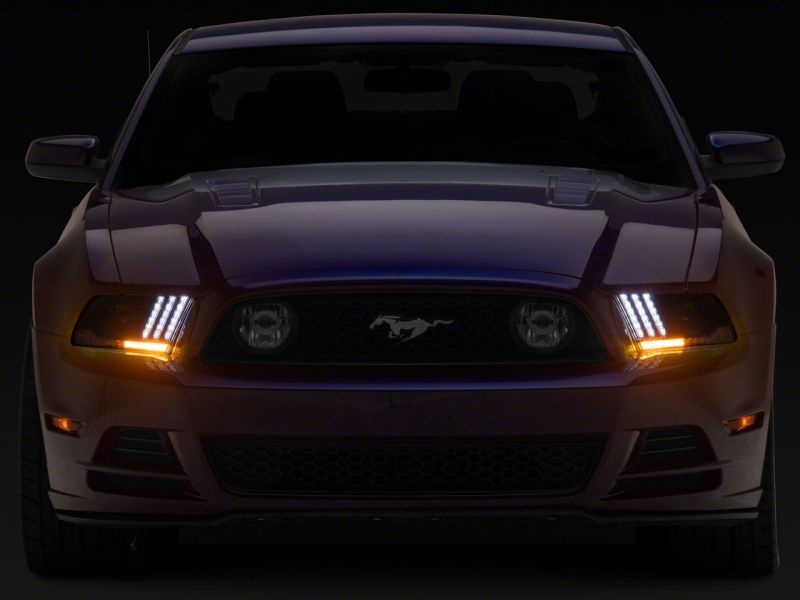 Raxiom 13-14 Ford Mustang LED Projector Headlights SEQL Turn Signals- Blk Housing (Clear Lens)-thumbmail-7