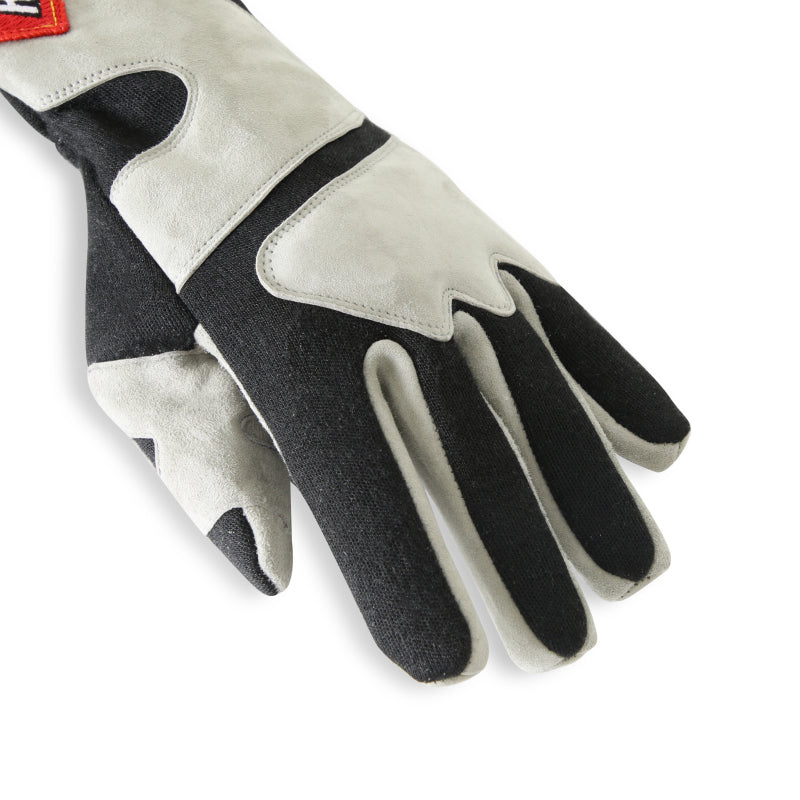 RaceQuip SFI-5 Gray/Black Large Long Angle Cut Glove-thumbmail-2