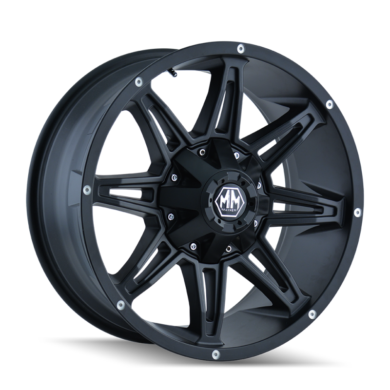 Mayhem 8090 Rampage 20x9 / 8x165.1 BP / 18mm Offset / 130.8mm Hub Matte Black Wheel-thumbmail-1