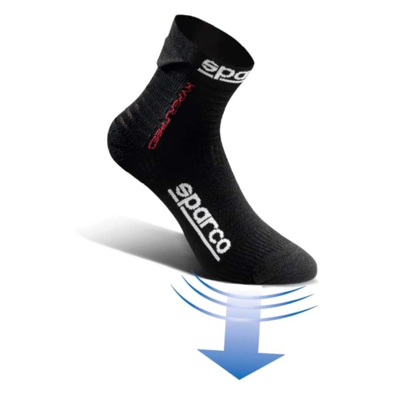 Sparco Socks Hyperspeed 44-45 Black/Blue-thumbmail-2
