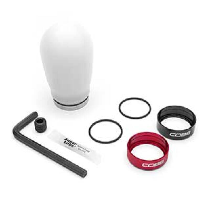 Cobb 12-16 FR-S / 2012+ BRZ / 2017+ GR86 / Focus ST+RS / Fiesta ST Tall Weighted COBB Knob - White-thumbmail-1