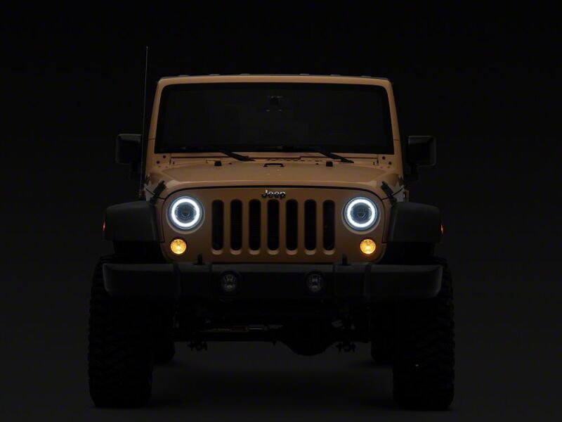 Raxiom 07-18 Jeep Wrangler JK 7-Inch V2 Dragon Eye LED Headlights- Black Housing- Clear Lens-thumbmail-10